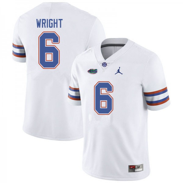 Jordan Brand Men #6 Nay'Quan Wright Florida Gators College Football Jerseys White